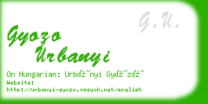 gyozo urbanyi business card